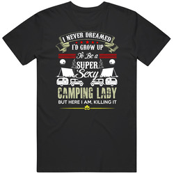 Super Sexy Camping Lady Unisex Cotton Tee Classic T Shirt