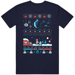 Star Wars Ugly Christmas Tee - Cross Stitch Star Wars Combo Unisex Cotton Tee Classic T Shirt