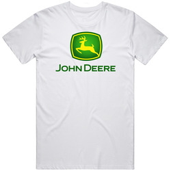 Johndeere Logo White Unisex Cotton Tee Classic T Shirt