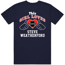 This Girl Loves Steve Weatherford New York Football Player Sports Fan Heart Unisex Cotton Tee Classic T Shirt