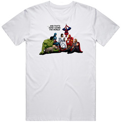 Hero 2-1 White Unisex Cotton Tee Classic T Shirt