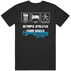 Eat Sleep Cross Country Ski Team Olympic Athletes From Russia Pyeongchang Winter Olympics 2018 Unisex Cotton Tee Classic T Shirt
