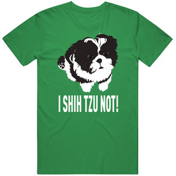 I Shih Tzu Not Green Unisex Cotton Tee Classic T Shirt