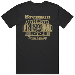 Brennan Authentic Irish Brand Custom Name Logo St Patricks Day Party Unisex Cotton Tee Classic T Shirt