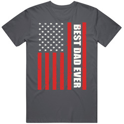 Best Dad Ever Flag Charcoal Unisex Cotton Tee Classic T Shirt