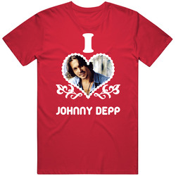 Johnny Depp I Heart Hot Unisex Cotton Tee Classic T Shirt