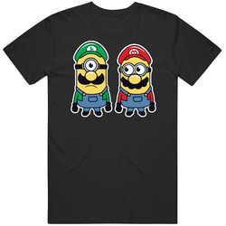Mario Bros Funny Minions  Tee Unisex Cotton Tee Classic T Shirt