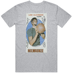 Lew Alcindor Kareem Abdul-jabbar 1969 Retro Sports Basketball Collectors Card Fan Worn Look Unisex Cotton Tee Classic T Shirt