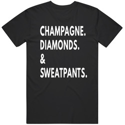 Champagne, Diamonds & Sweatpants  Fitted Unisex Cotton Tee Classic T Shirt