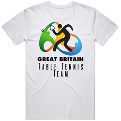 Great Britain Table Tennis Team Rio 2016 Olympic Event Logo Unisex Cotton Tee Classic T Shirt