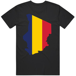 Chad Country Flag Silhouette Patriotic Nationality Unisex Cotton Tee Classic T Shirt