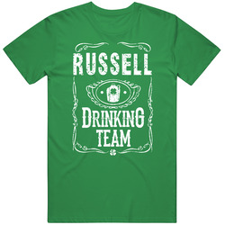 Russell Irish Drinking Team Whiskey Beer Custom Name St Patricks Day Unisex Cotton Tee Classic T Shirt