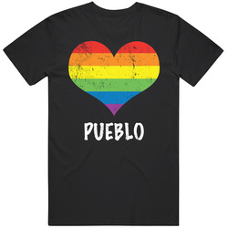 I Love Pueblo Pride Heart Gay Lesbian Lgbtq Unisex Cotton Tee Classic T Shirt