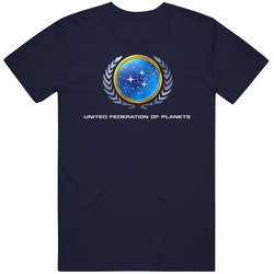 Star Trek United Federation Of Planets Navy Unisex Cotton Tee Classic T Shirt