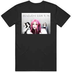 Men's Black Fitted Halo Circus Band Picture Unisex Cotton Tee Classic T Shirt
