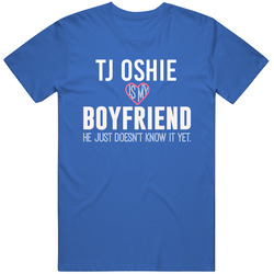 Tj Oshie Is My Boyfriend Just Doesnt Know St Louis Hockey Player Unisex Cotton Tee Classic T Shirt