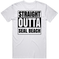 Straight Outta Seal Beach California City Compton Parody Unisex Cotton Tee Classic T Shirt