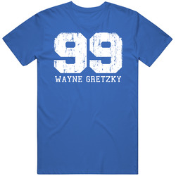 Wayne Gretzky #99 Edmonton Hockey Legend Worn Look Sports Unisex Cotton Tee Classic T Shirt