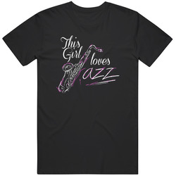 Girl-loves-jazz Unisex Cotton Tee Classic T Shirt