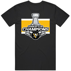 Pittsburgh Penguins Stanley Cup Champions 2017 Tshirts Stanley Cup Black Unisex Cotton Tee Classic T Shirt