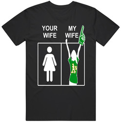 Oakland Athletic's T Shirt Baseball Sports Tee MLB Your Wife My Wife Funny Sporting Unisex Apparel Unisex Cotton Tee Classic T Shirt