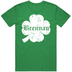 Brennan St Patricks Day Clover Name Unisex Cotton Tee Classic T Shirt