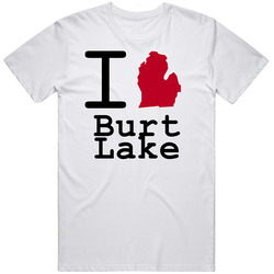 Burt Lake Michigan I Love Heart State Unisex Cotton Tee Classic T Shirt