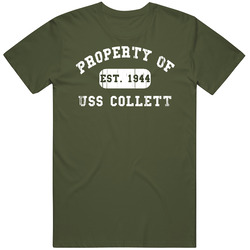 Property Of Uss Collett Established 1944 Us Navy Unisex Cotton Tee Classic T Shirt