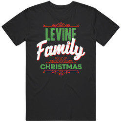Levine Family Christmas Love Holidays Custom Last Name Gift Unisex Cotton Tee Classic T Shirt