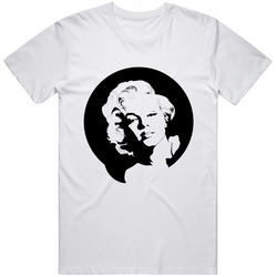 Marilyn Monroe Silhouette White Unisex Cotton Tee Classic T Shirt