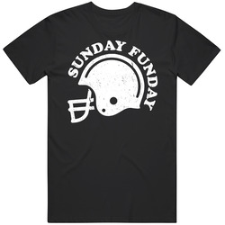Sunday Funday Football Distressed Unisex Cotton Tee Classic T Shirt