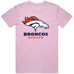 Denver Broncos Light Pink Woman Unisex Cotton Tee Classic T Shirt