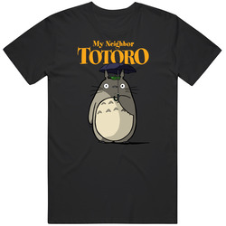My Neighbor Totoro Mens Black T-shirt Size S - 3XL Unisex Cotton Tee Classic T Shirt