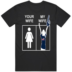 Columbus Blue Jackets Men's T Shirt Your Wife My Wife Funny Hockey Apparel Unisex Cotton Tee Classic T Shirt