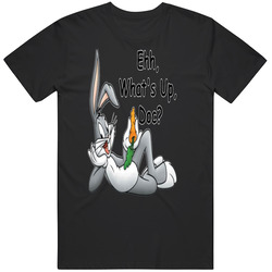 Looney Tunes Bugs Bunny Graphic Black Cotton Unisex Unisex Cotton Tee Classic T Shirt