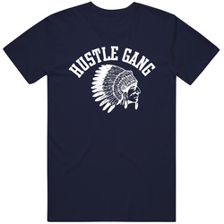 Hustle Gang 1 Navy Unisex Cotton Tee Classic T Shirt