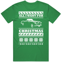 1956 Austin Healey All I Want For Christmas Car Lover Ugly Sweater Gift Unisex Cotton Tee Classic T Shirt