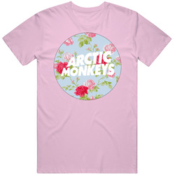 Artic Monkeys Logo Blue Floral Unisex Cotton Tee Classic T Shirt