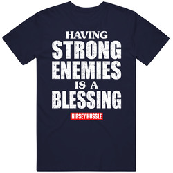 Nipsey Hussle 2 Strong Enemies Navy Unisex Cotton Tee Classic T Shirt