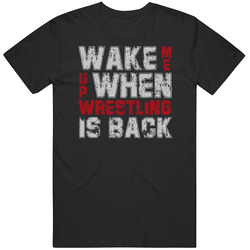 Wake Me Up When Wrestling Is Back Unisex Cotton Tee Classic T Shirt