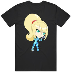 Super Smash Bros. - Metroid - Zero Suit Samus - Cute Black Unisex Cotton Tee Classic T Shirt