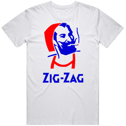 Vintage Zig Zag Man Logo White T-shirt Tee Size S-2xl Unisex Cotton Tee Classic T Shirt