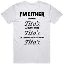 Thinking About Drinking Titos Unisex Cotton Tee Classic T Shirt