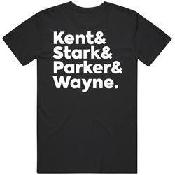 Kent Stark Parker Wayne Superheroes Alter Ego Identities Fan Unisex Cotton Tee Classic T Shirt