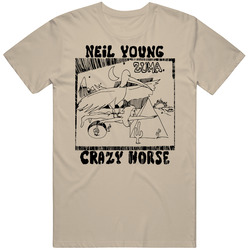 Neil Young Crazy Horse Zuma Tan Unisex Cotton Tee Classic T Shirt