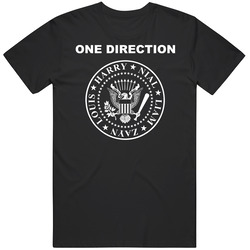 One Direction Ramones Logo Unisex Cotton Tee Classic T Shirt