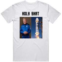 William Shatner Blue Origin Space Trip Captain Kirk Star Trek Fan Inspired Funny Unique Gift Unisex Cotton Tee Classic T Shirt