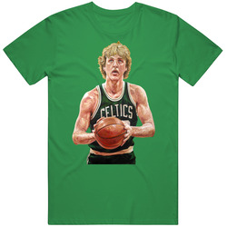 Larry Bird Boston Baksetball Painting Unisex Cotton Tee Classic T Shirt