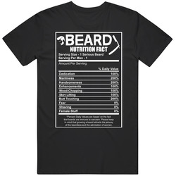 Funny Beard Nutrition Facts Unisex Cotton Tee Classic T Shirt