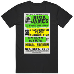Funk Show Flyer, T-shirt, Grandmaster Flash, Rick, James, Evelyn Champaign King Unisex Cotton Tee Classic T Shirt